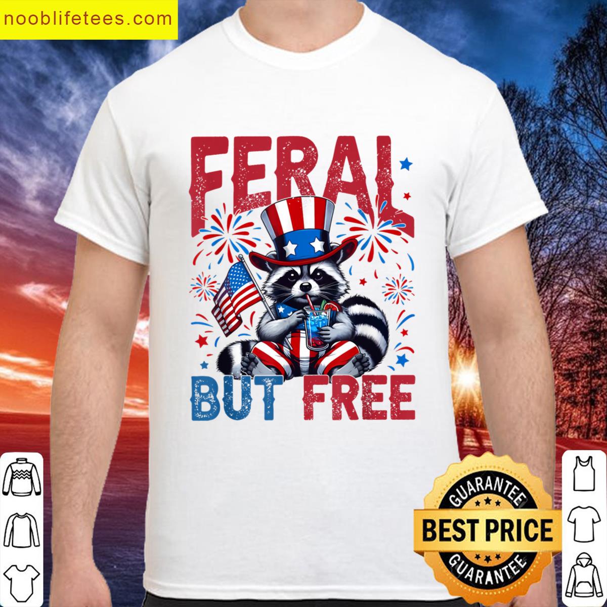 Feral But Free Patriotic premium shirt