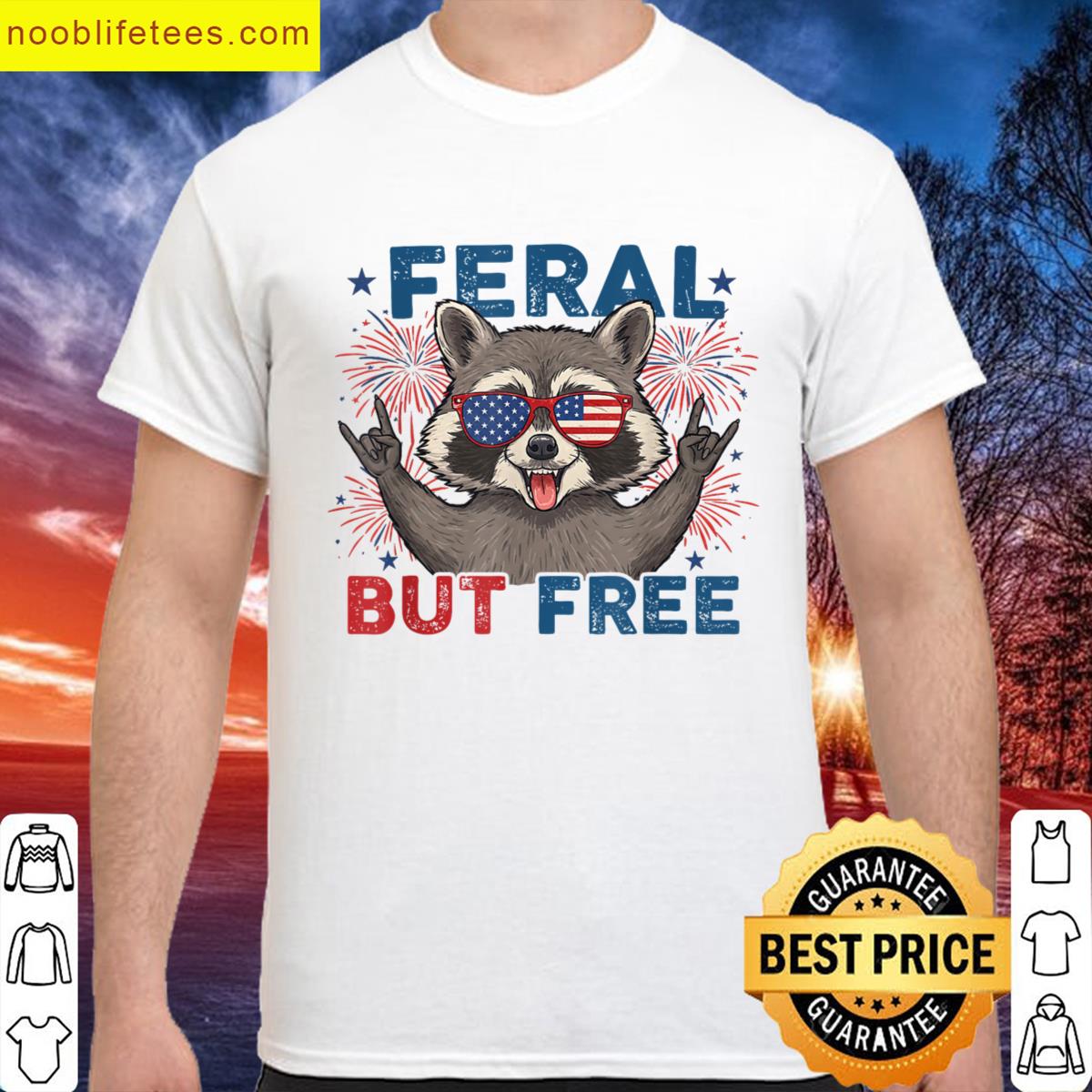 Feral Raccoon 4th Of July premium shirt