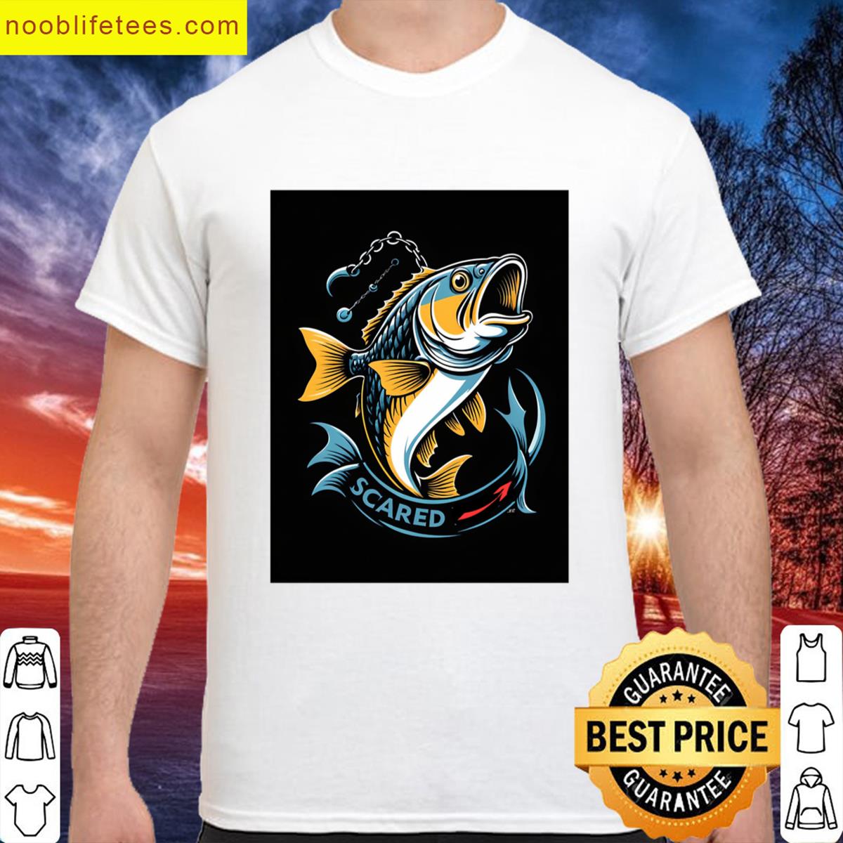 Fishing Trip Scare Fish premium shirt