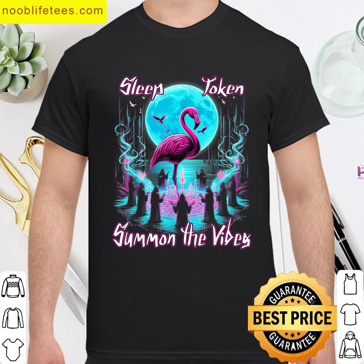 Flamingo Ritual Graphic Tee premium shirt