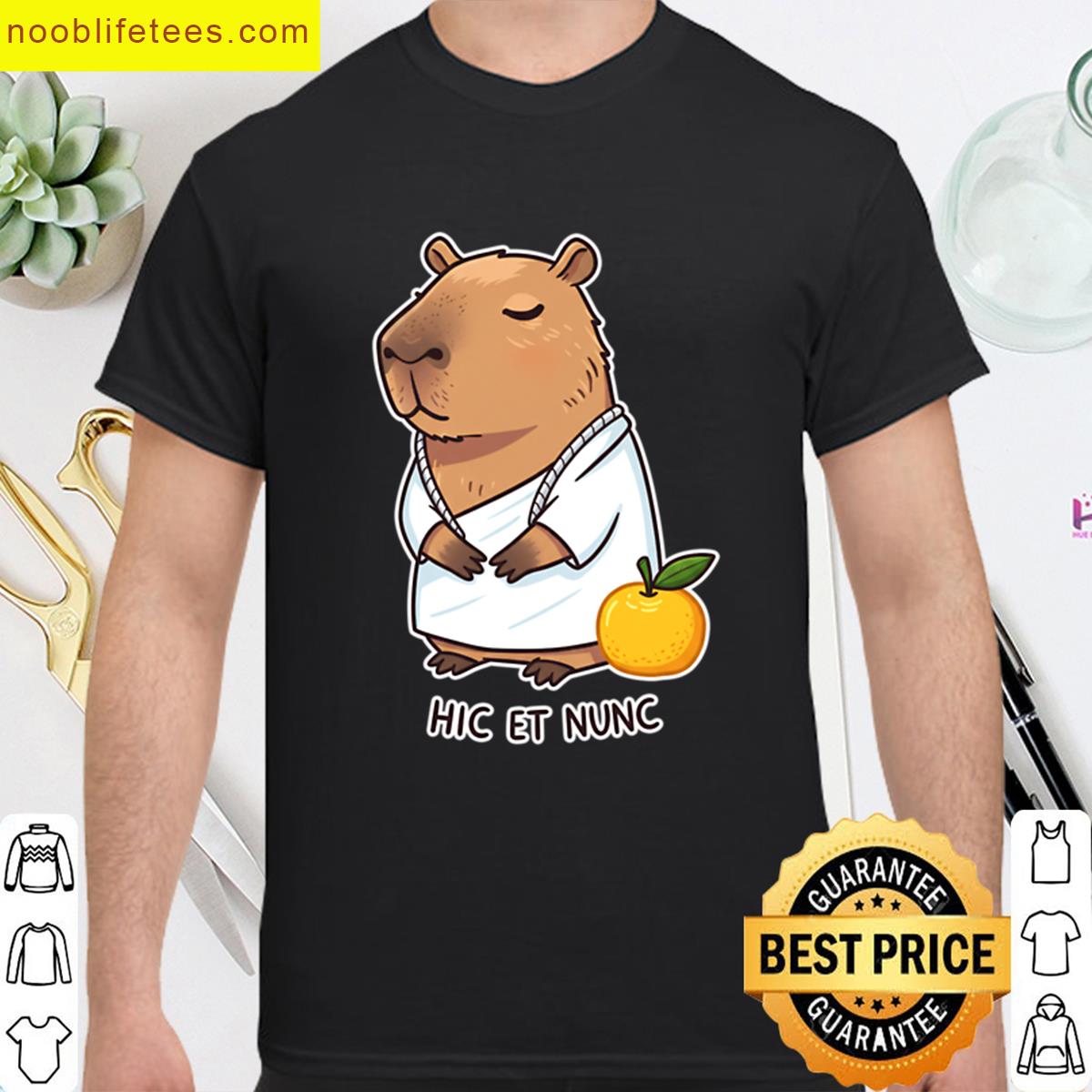 Funny Capybara Meditation premium shirt