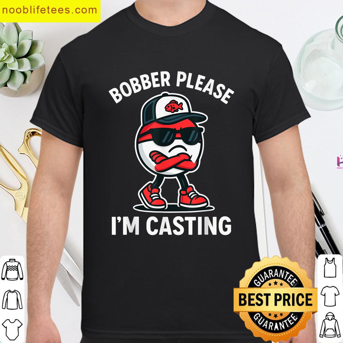 Funny Fishing Bobber Graphic Tee premium shirt
