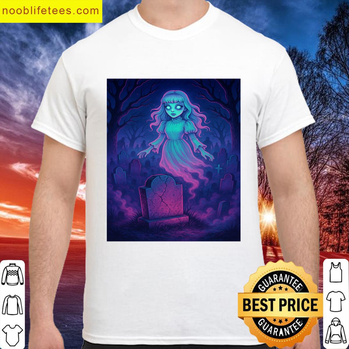 Ghost Girl Graveyard Tee premium shirt