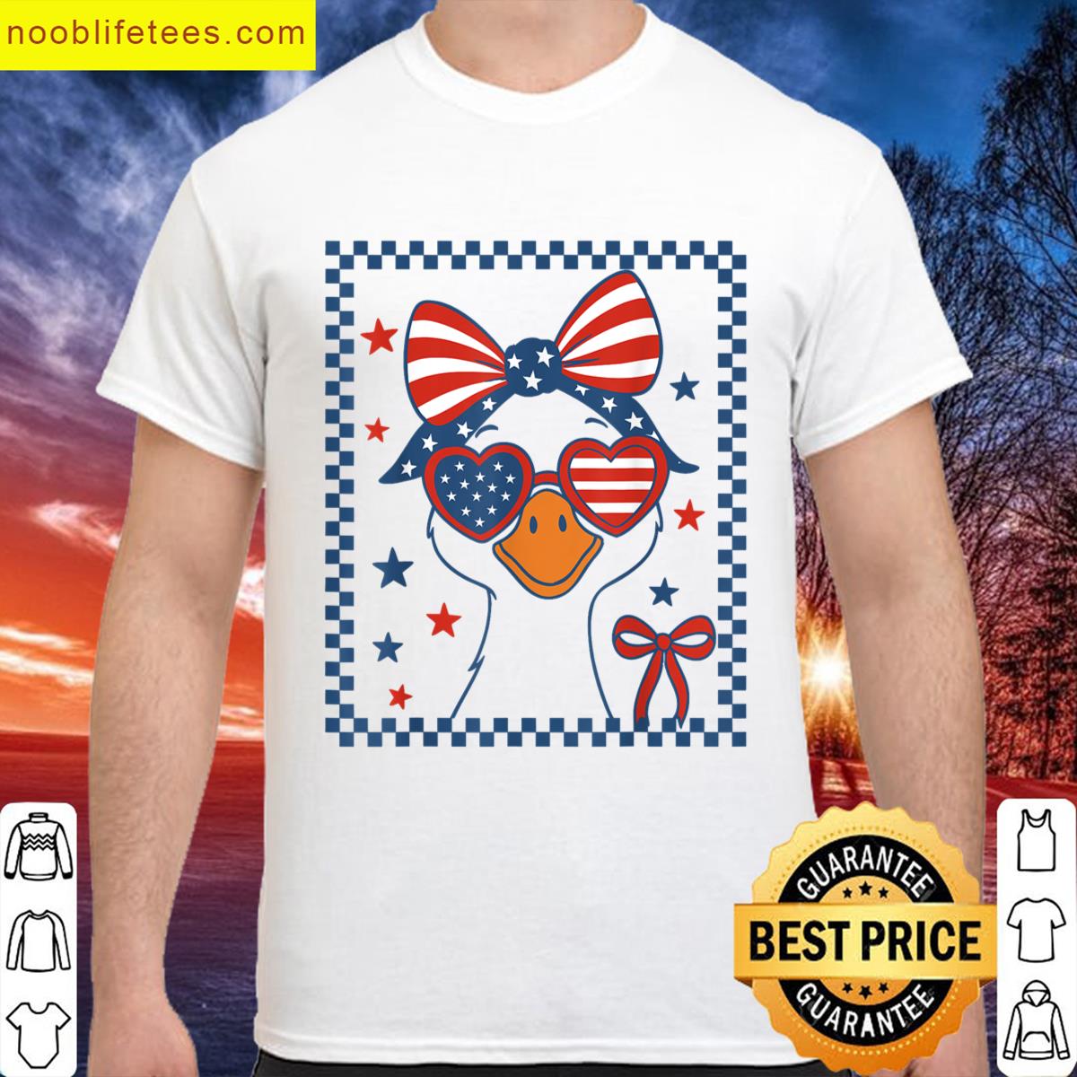 Girl Goose America Flag Tee premium shirt