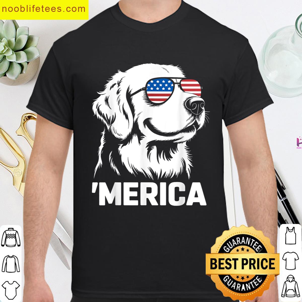 Golden Retriever Merica premium shirt