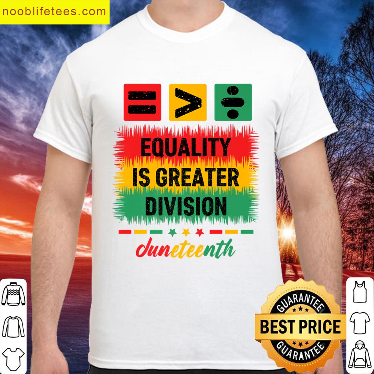 Juneteenth Equality Greater Than Division Tee premium shirt