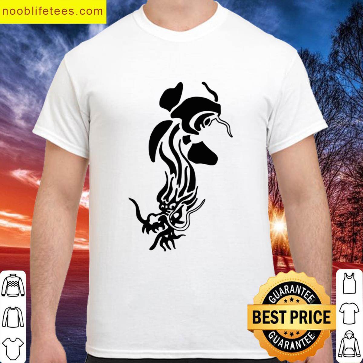 Koi And Dragon Graphic Apparel premium shirt