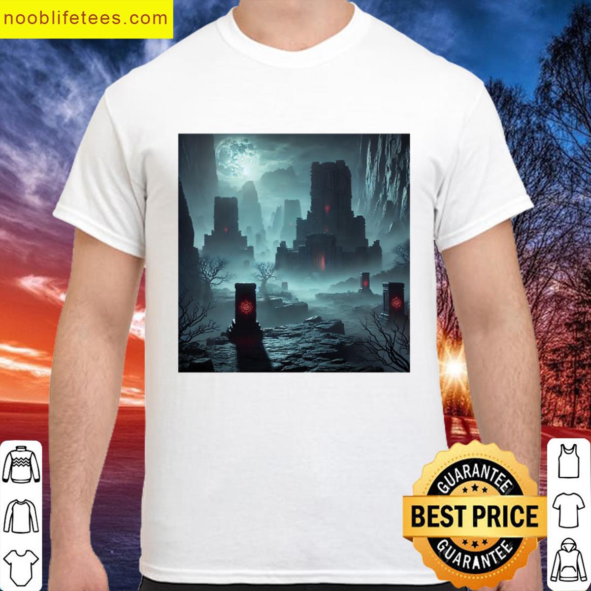 Landscape Of A Dark World Graphic premium shirt