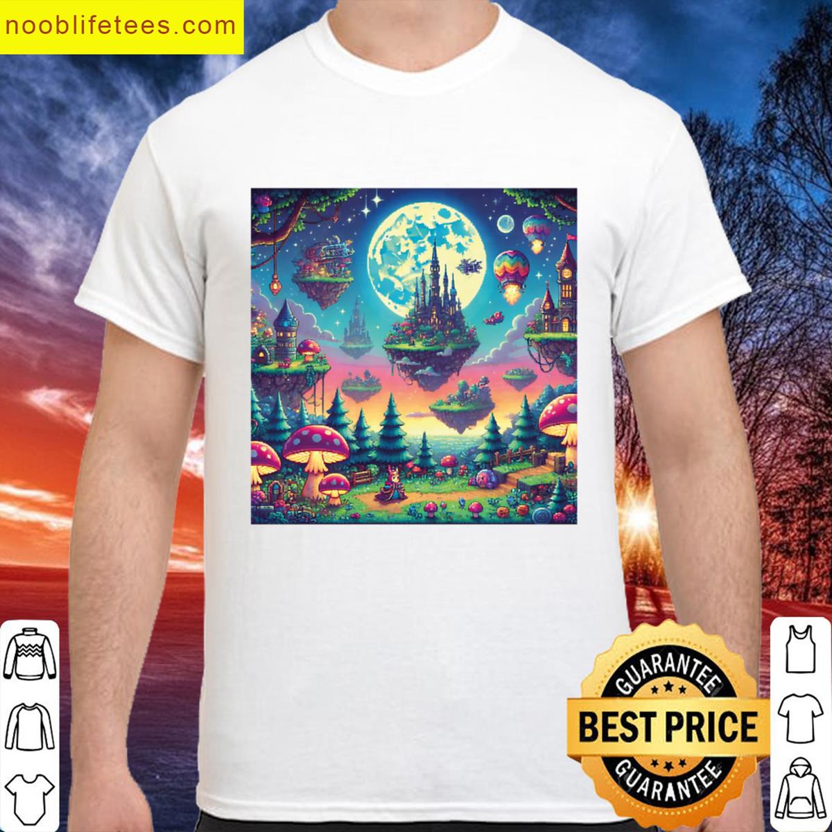 Pixelart Fantastic World Design premium shirt