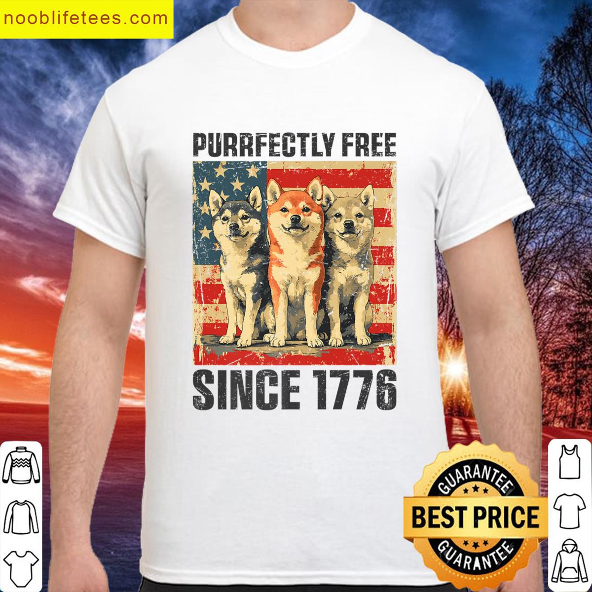 Proud Shiba Inu Usa Flag premium shirt