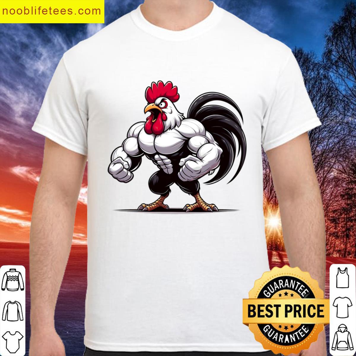 Rooster Stylish Tee premium shirt