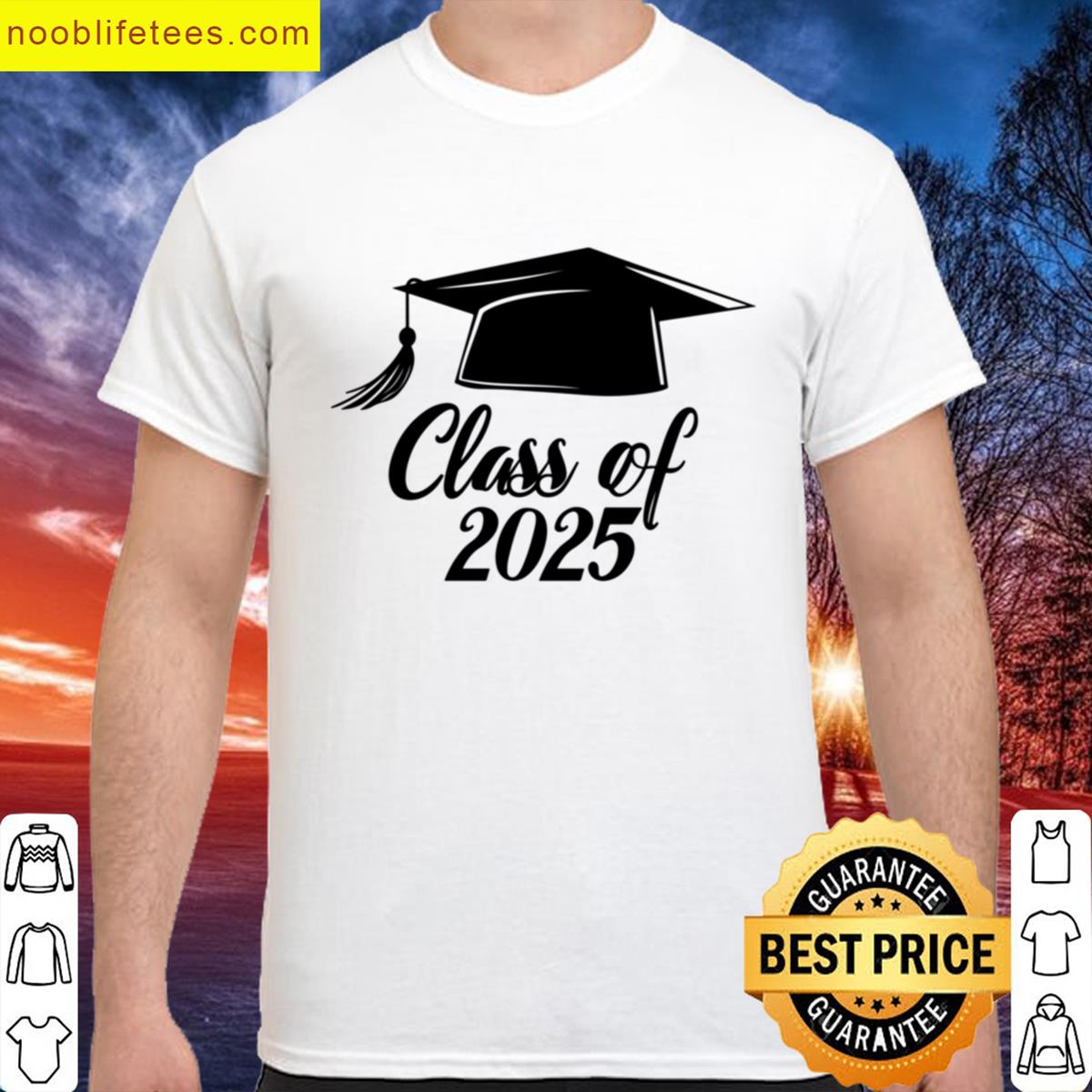 Senior 2025 Graduation Modern Typography premium shirt