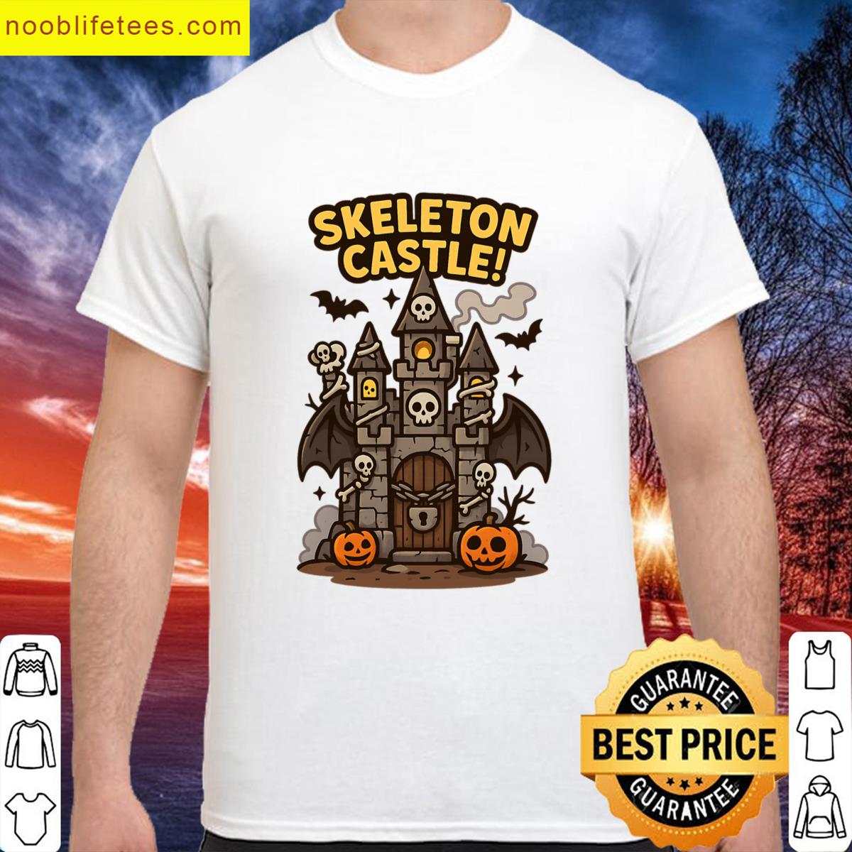 Skeleton Castle Cool Design premium shirt