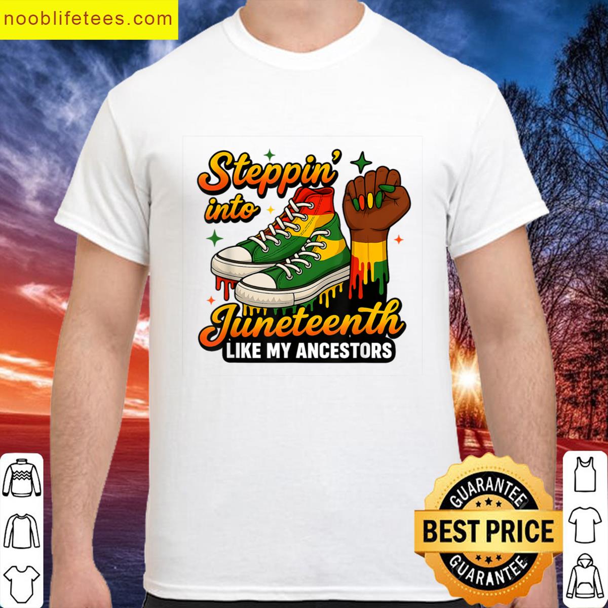 Steppin Into Juneteenth Design premium shirt