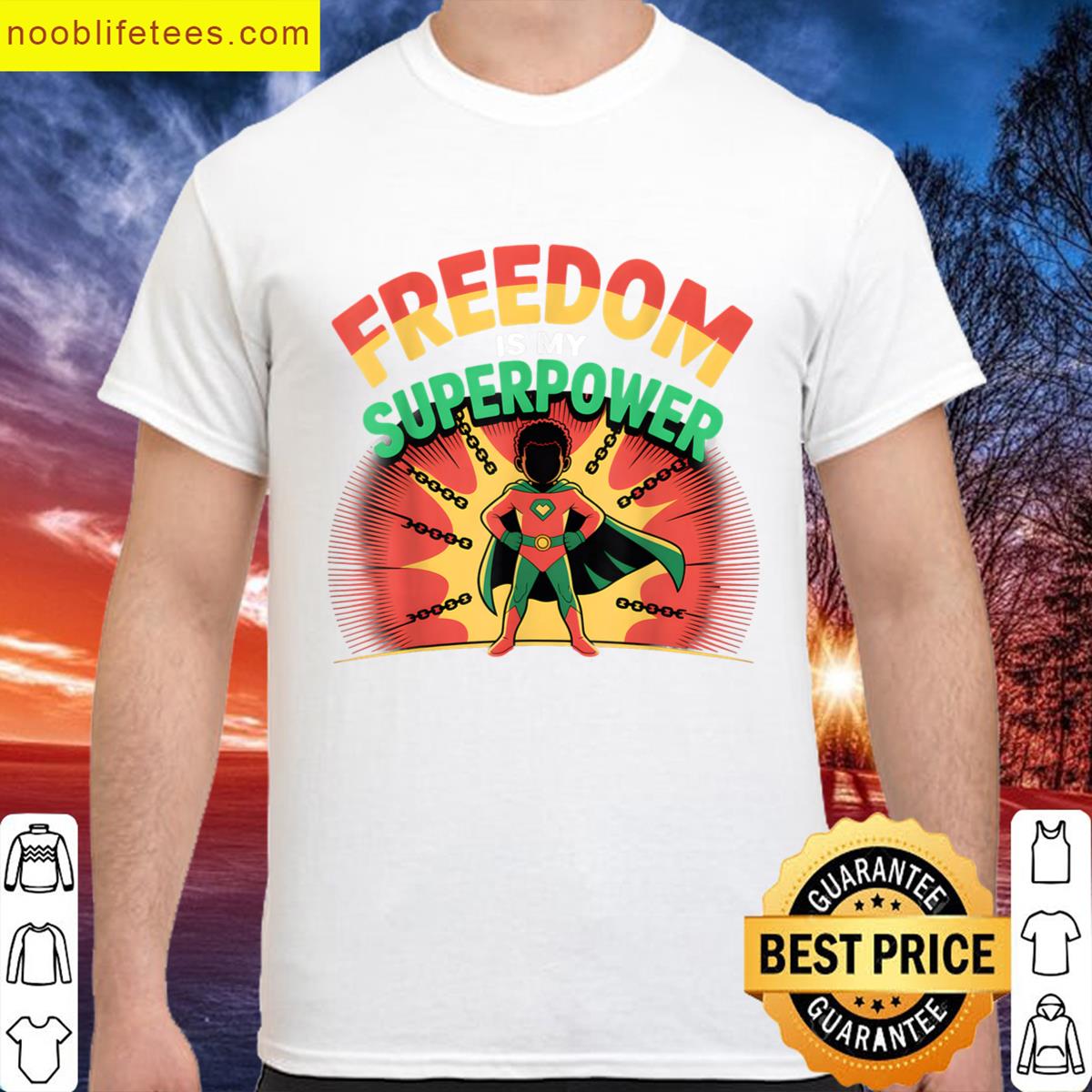 Superhero Juneteenth Graphic Tee Boys premium shirt