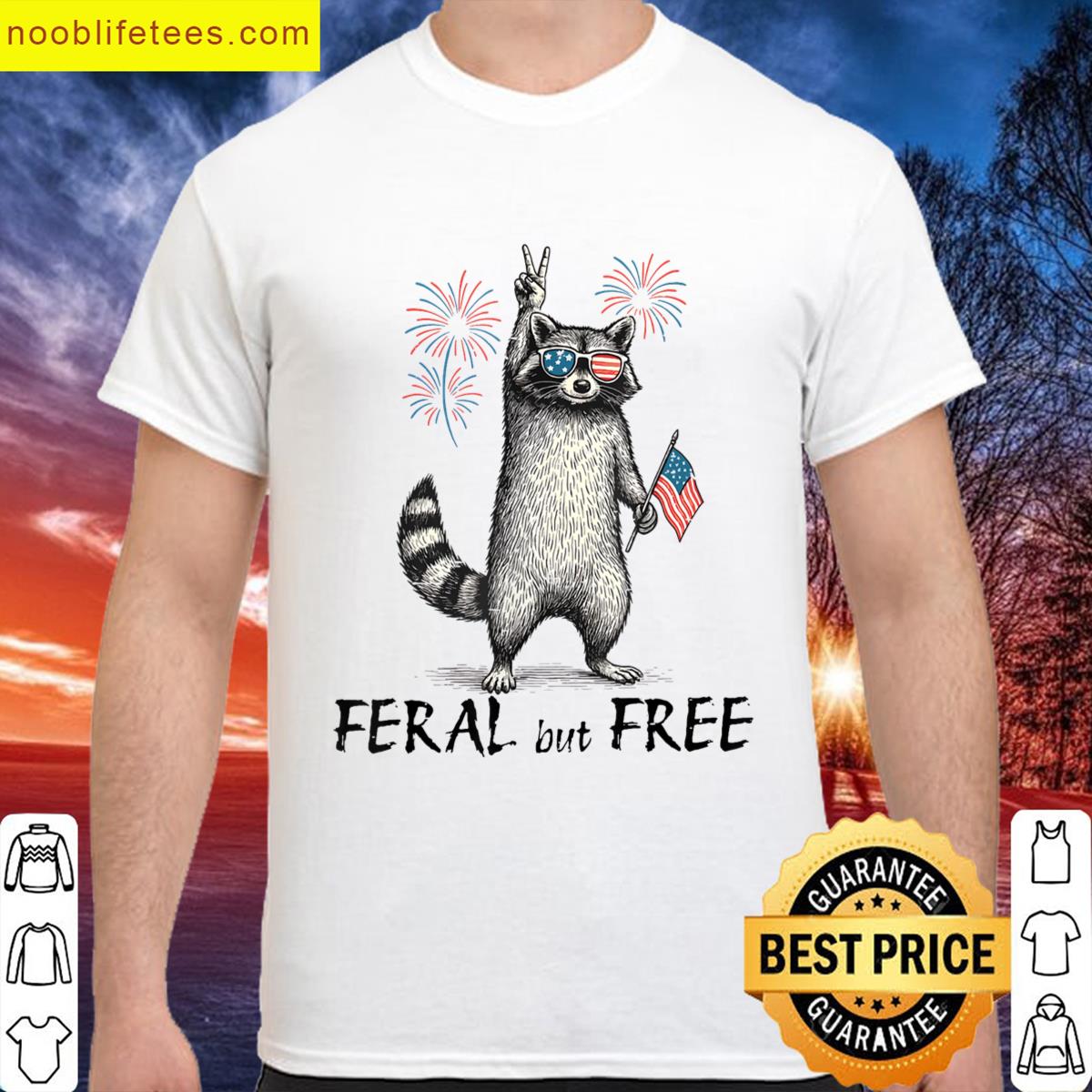 Vintage Raccoon Feral Free Tee premium shirt