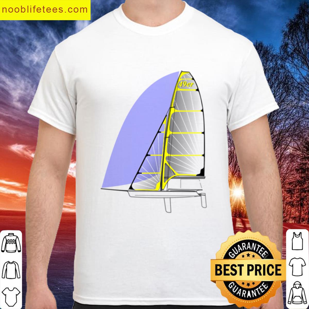 49er Logo And Sailboat Design premium shirt