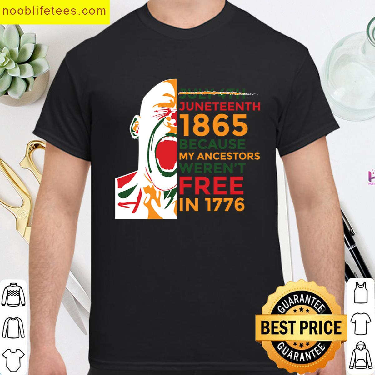Afro Man Juneteenth Day 1865 June 19th African American Pride Gifts premium shirt