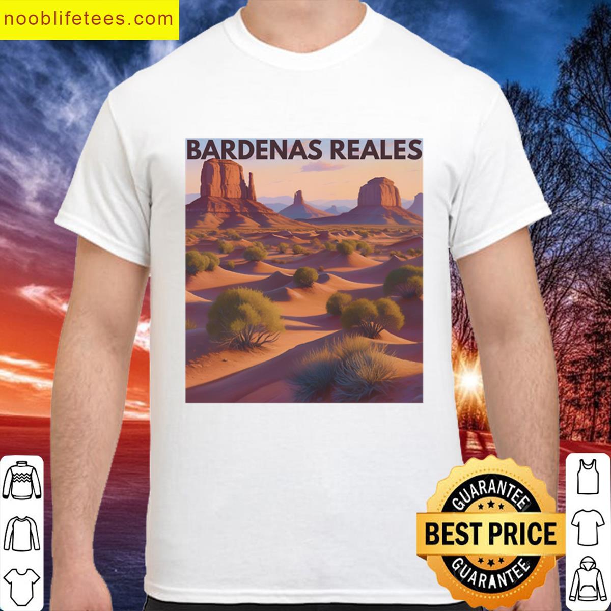 Bardenas Reales Desert Landscape Illustration Oversized premium shirt
