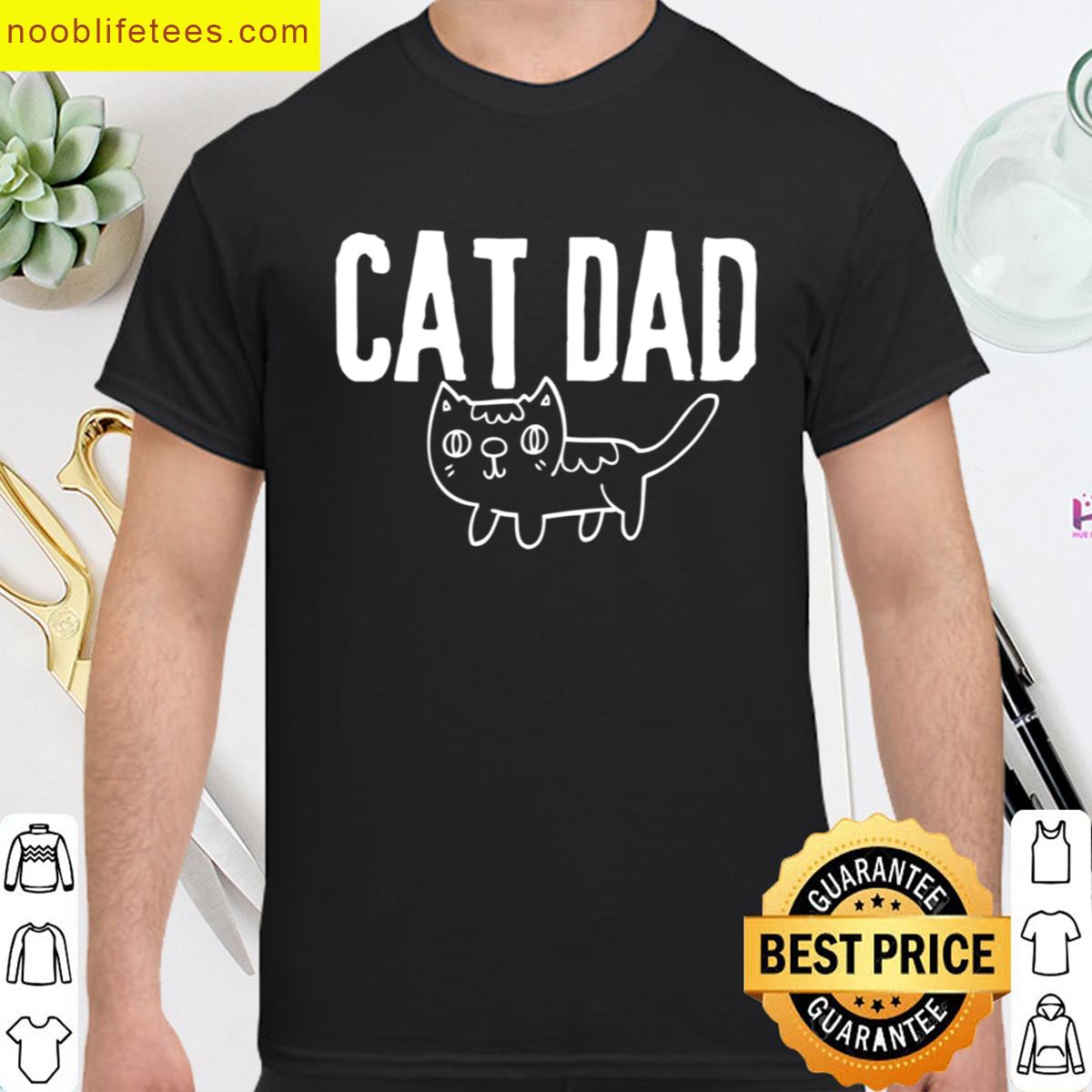 Cat Dad Childish Drawing Design premium shirt