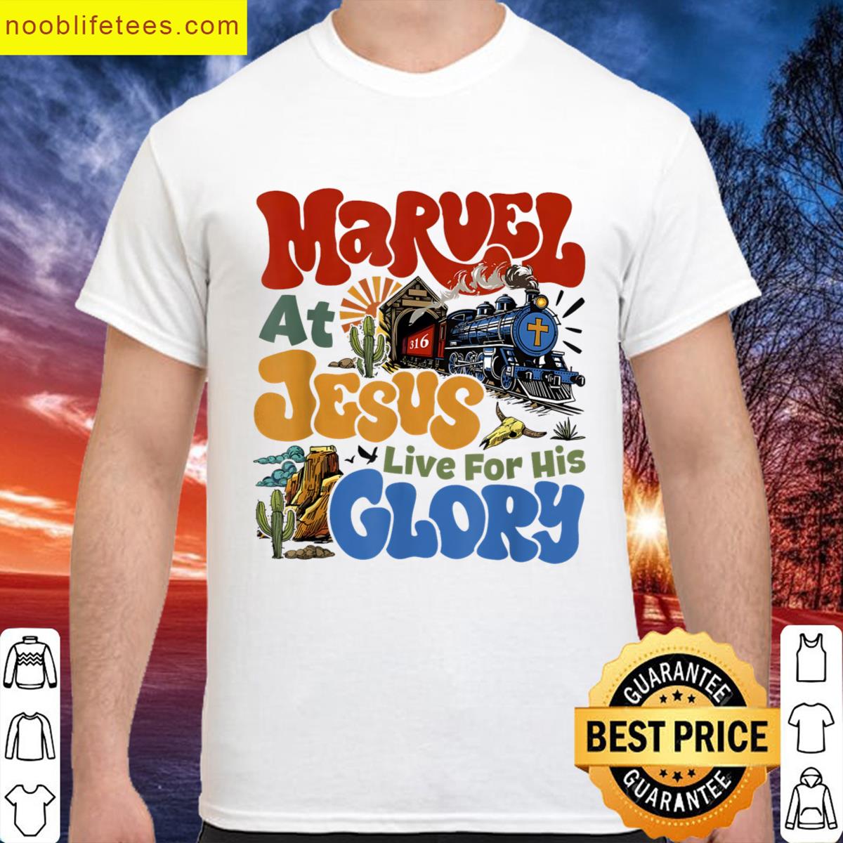 Christian Camp Vbs 2025 Wonder His Glory Junction Train premium shirt