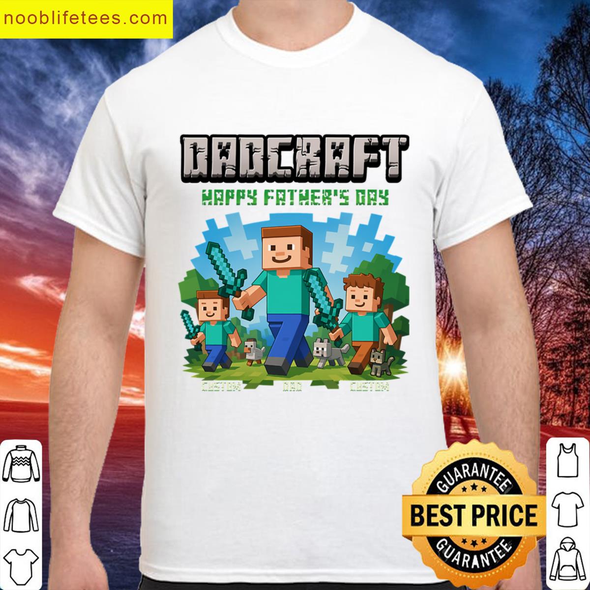 Dadcraft Happy Fathers Day A Minecraft Movie premium shirt