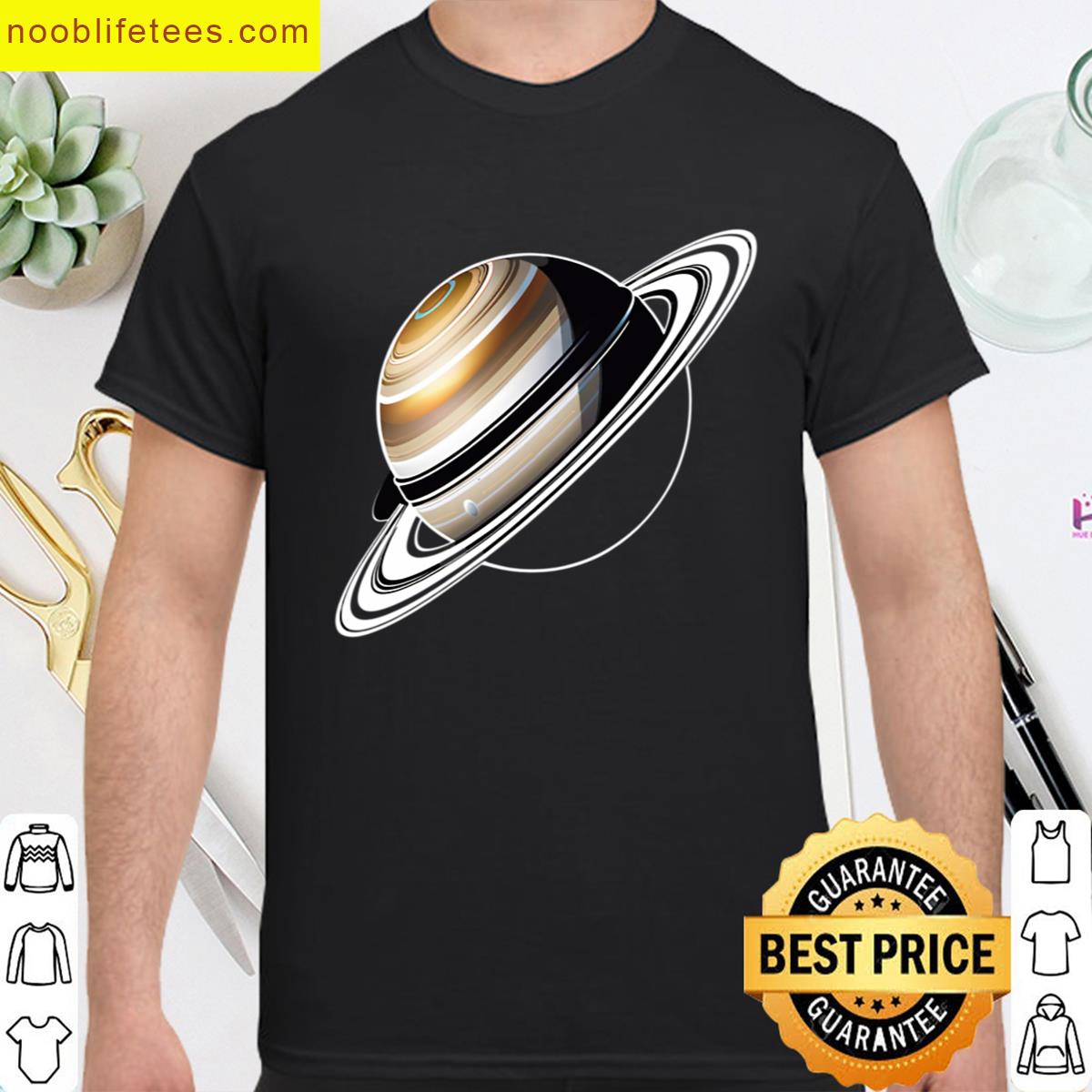 Detailed Saturn With Rings For Magnetic Device Oversized premium shirt