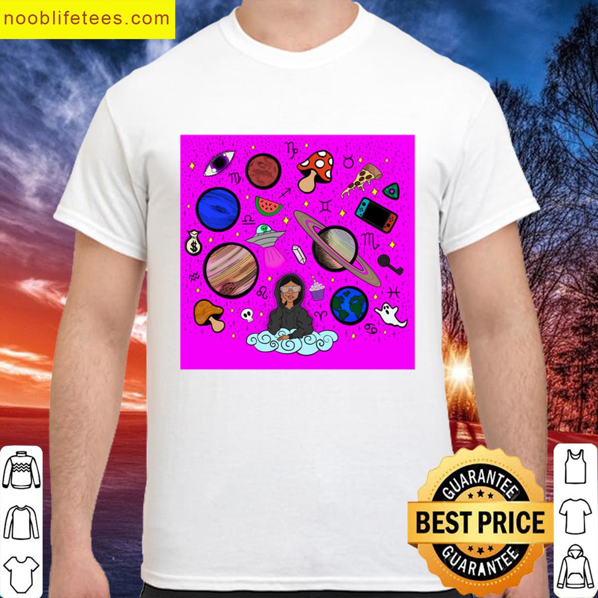 Earth To Kyla Hot Pink Oversized premium shirt