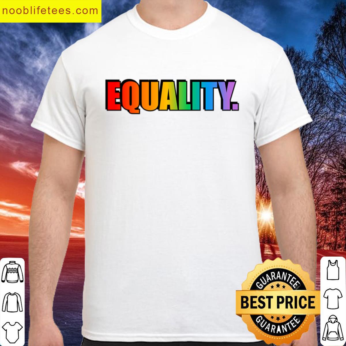 Equality Rainbow Text Lgbtq Pride Month premium shirt