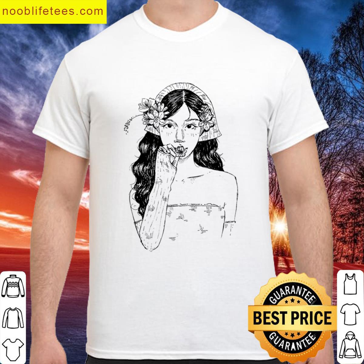 Flower Girl Ink On Paper premium shirt