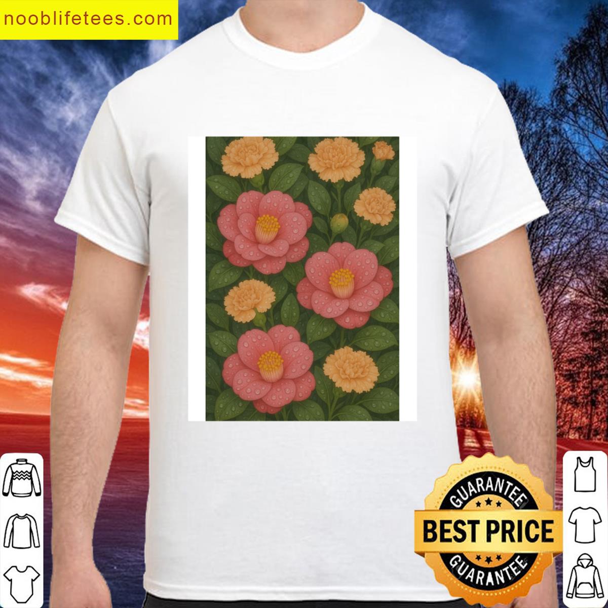 Flowers In The Rain Graphic premium shirt