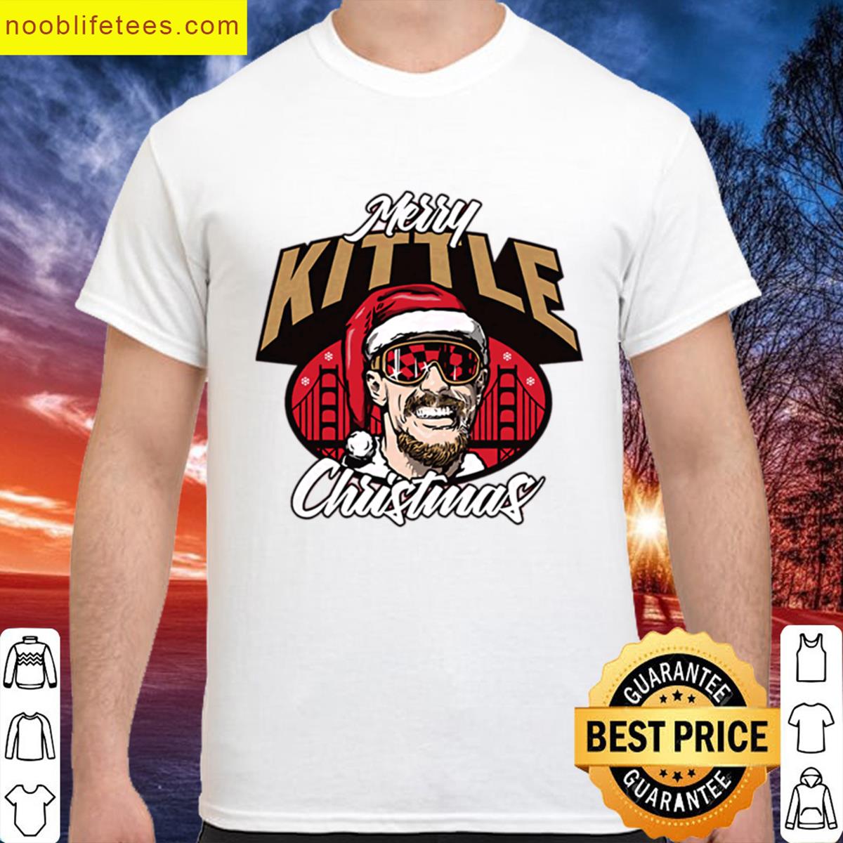 George Kittle Merry Christmas Football Bootleg Tee Football Fan Gift George Kittle premium shirt