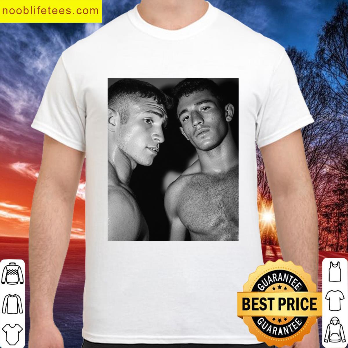 Hairy Chest Wrestlers Athlete Portrait Graphic premium shirt