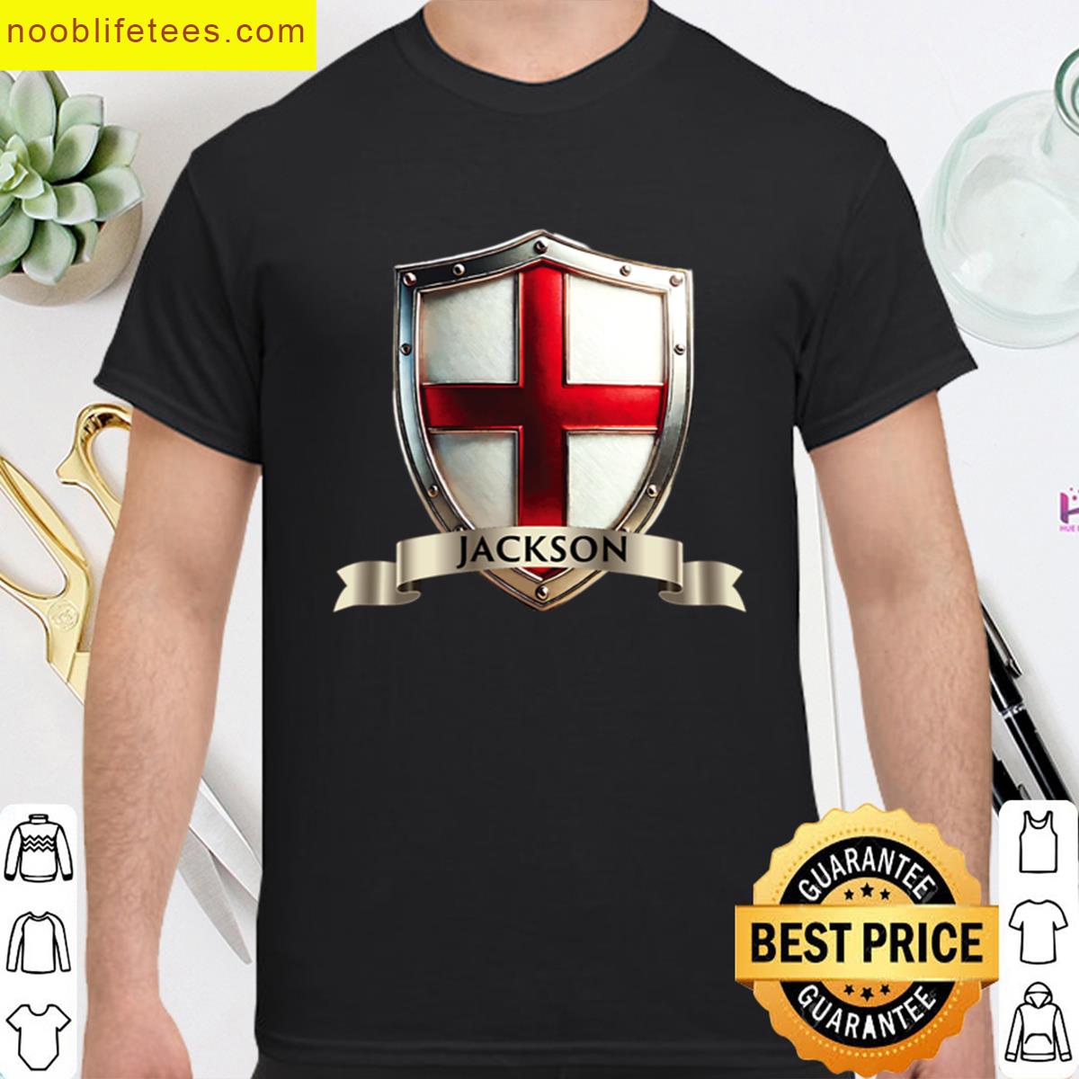 Jackson Family Crest St Georges Cross Shield And Banner premium shirt