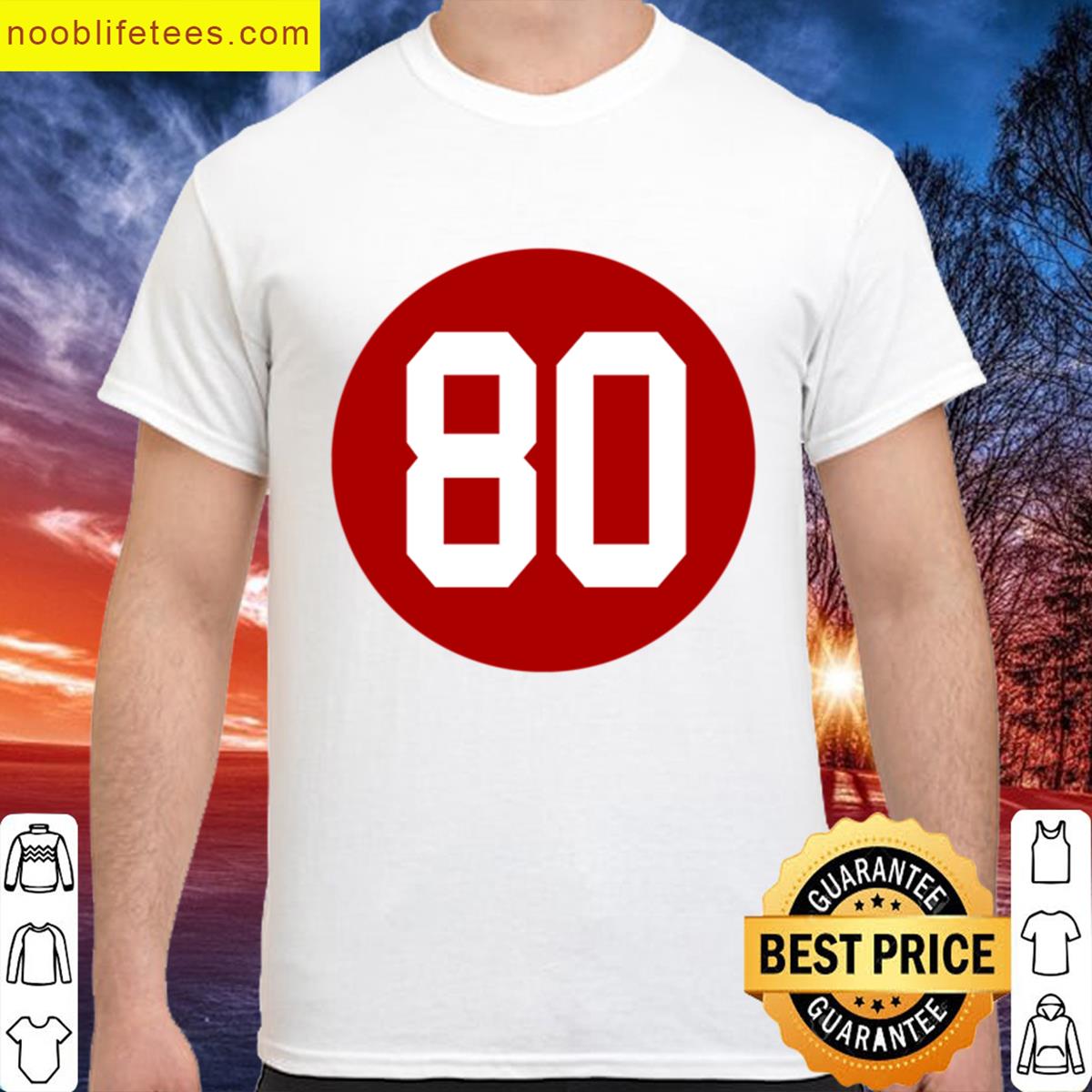 Jerry Rice Number 80 Jersey San Francisco 49ers Inspired Oversized premium shirt
