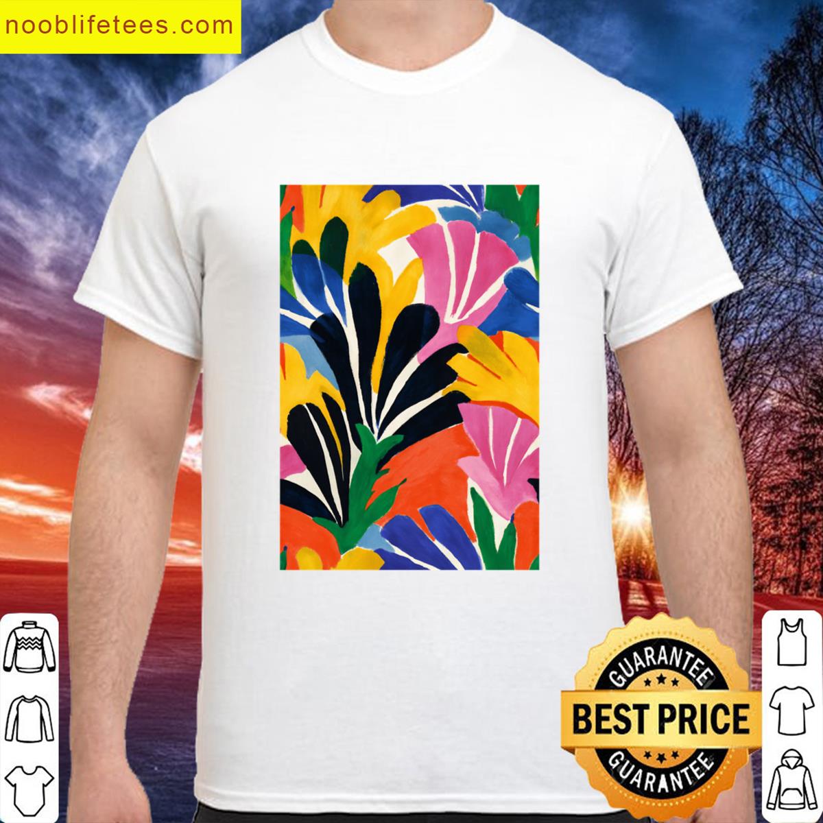 Joyful Foliage In Vibrant Color Blocks premium shirt