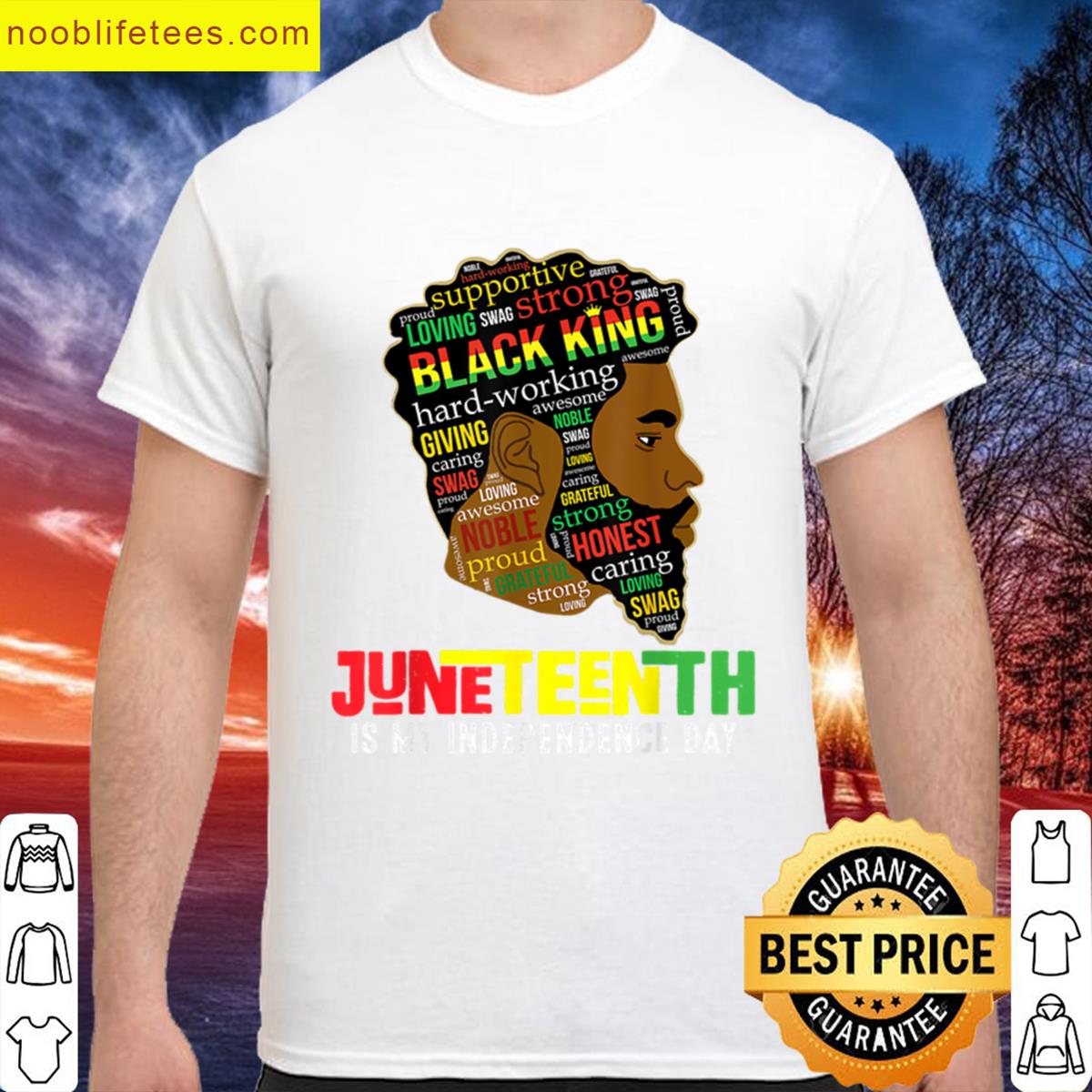 Junenth Is My Independence Day Black King Fathers Day Men premium shirt