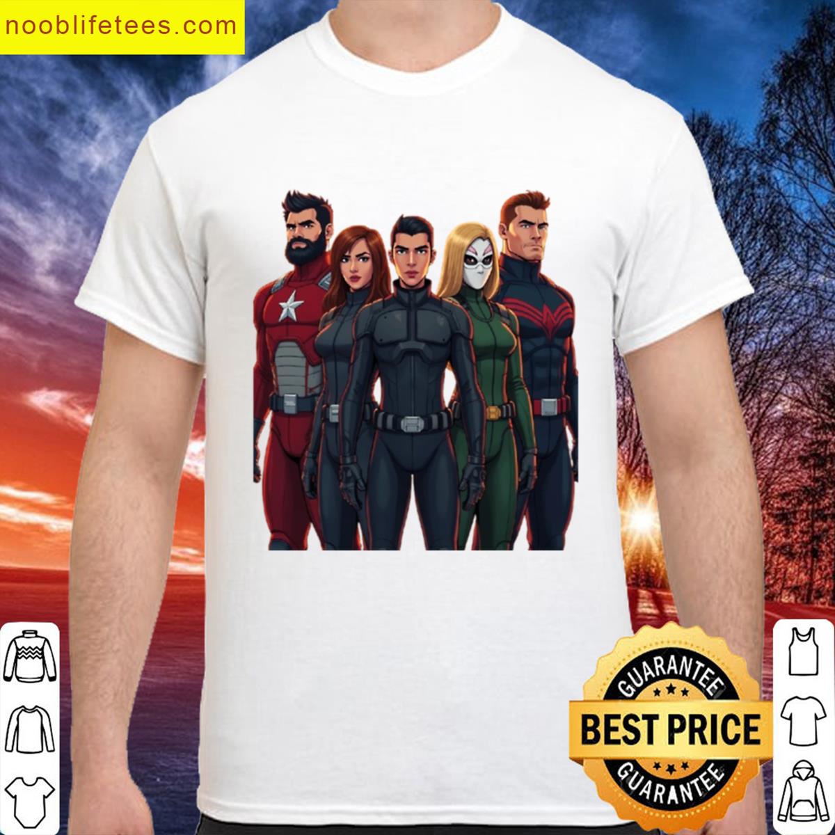 Animated Thunderbolts Lineup Fan Art premium shirt