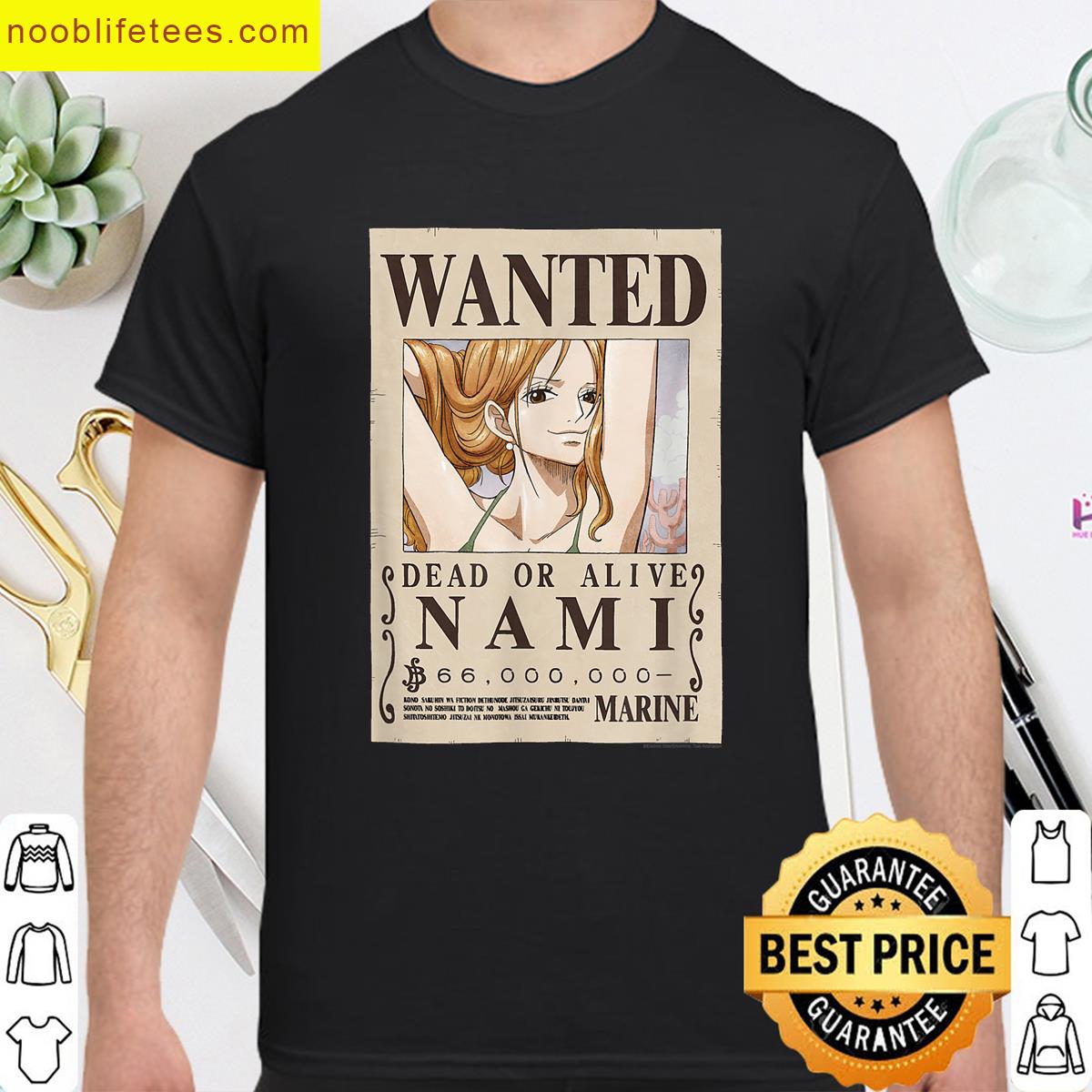 Anime Cat Burglar Nami Wanted Poster premium shirt