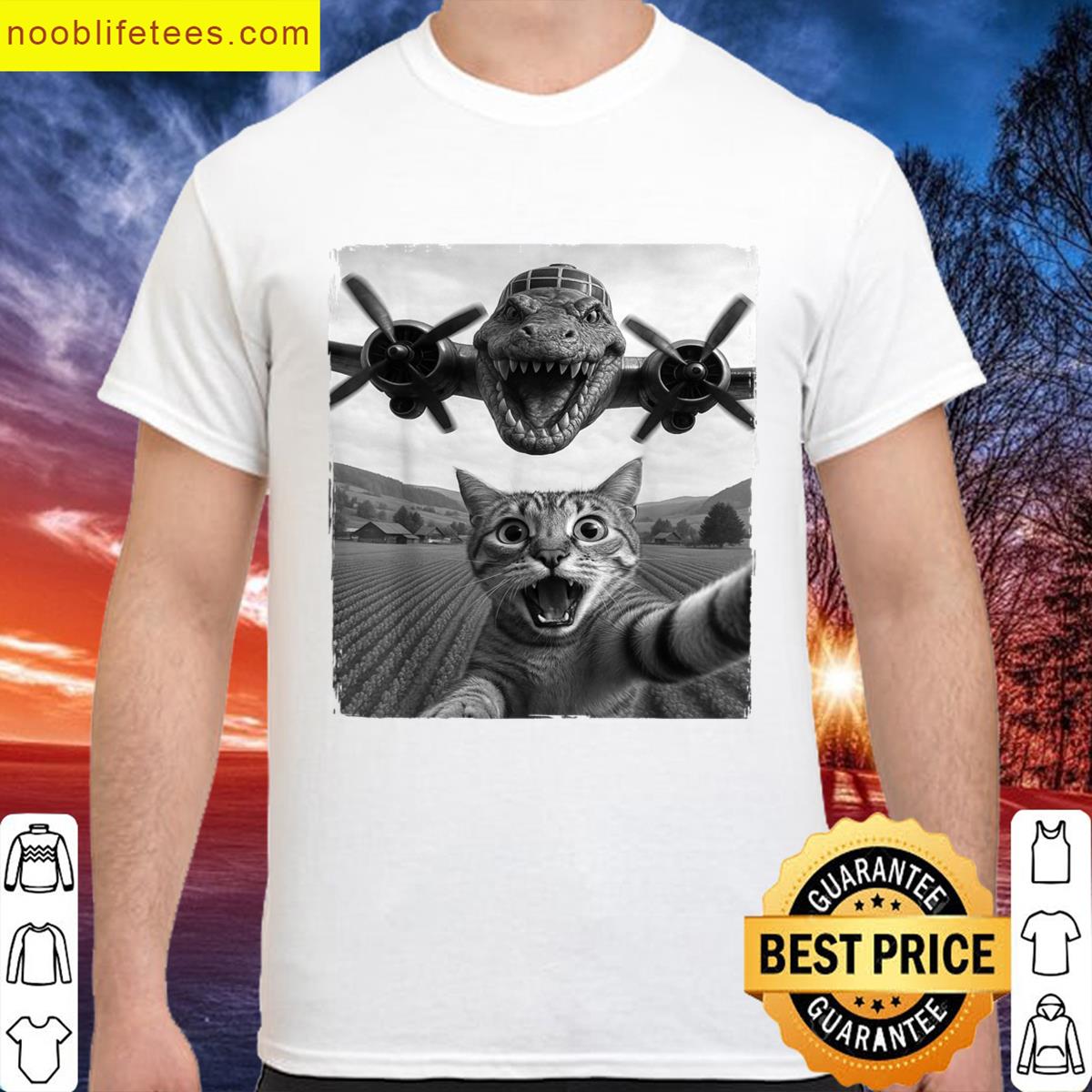 Bombardino Crocodilo Italian Brainrot Meme Cat Selfie premium shirt