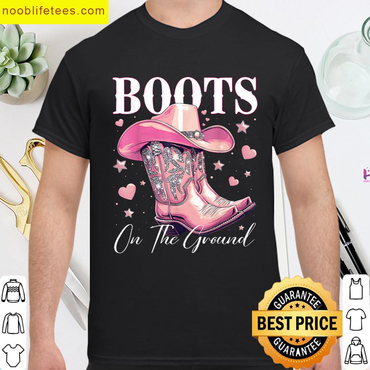 Boots On The Ground Cowboy Cowgirl Western Linedance premium shirt