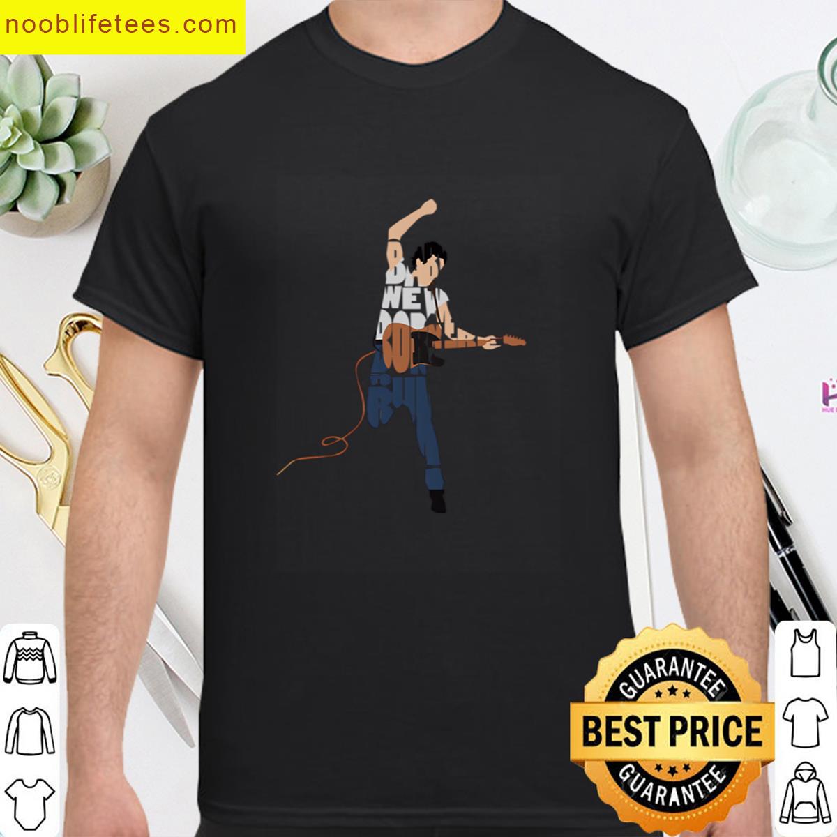Bruce Springsteen Typography Art Inspirowl Design Transparent premium shirt