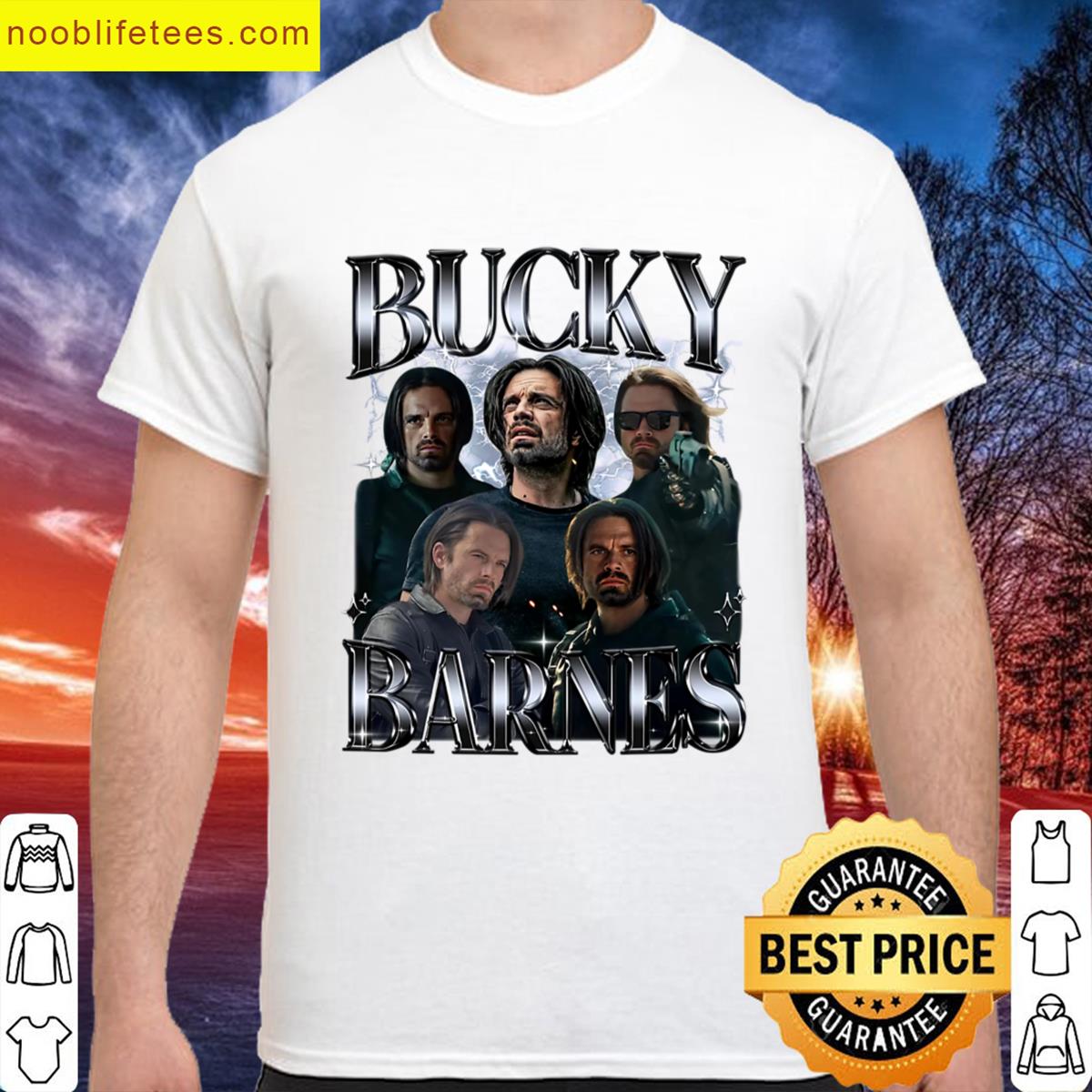 Bucky Barnes Thunderbolts Sebastian Stan Winter Soldier Avengers Superhero Captain America Movies Po premium shirt