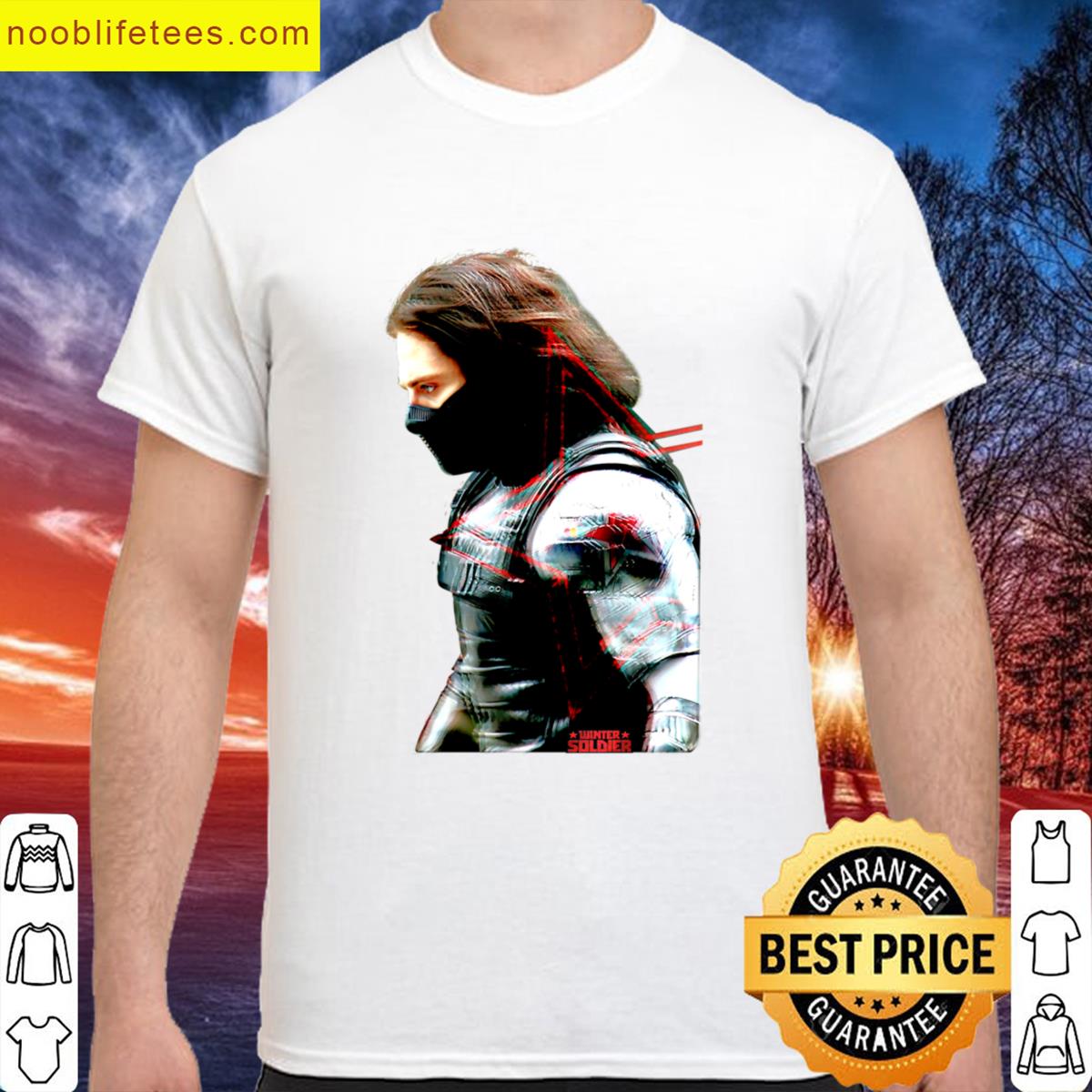 Bucky Barnes Thunderbolts Winter Soldier Sebastian Stan Avengers Superhero premium shirt