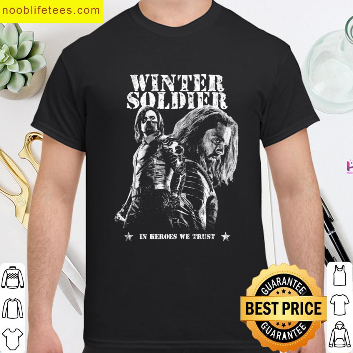 Bucky Barnes Thunderbolts Winter Soldier Sebastian Stan Retro Vintage 90s Fan Art premium shirt