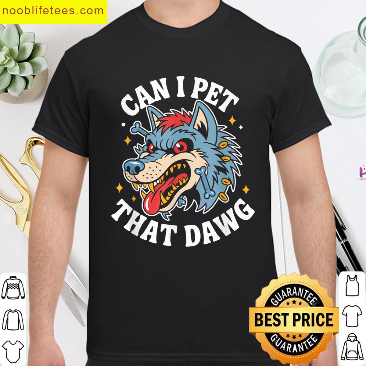 Can Pet Dawg Wolf Tattoo Art premium shirt