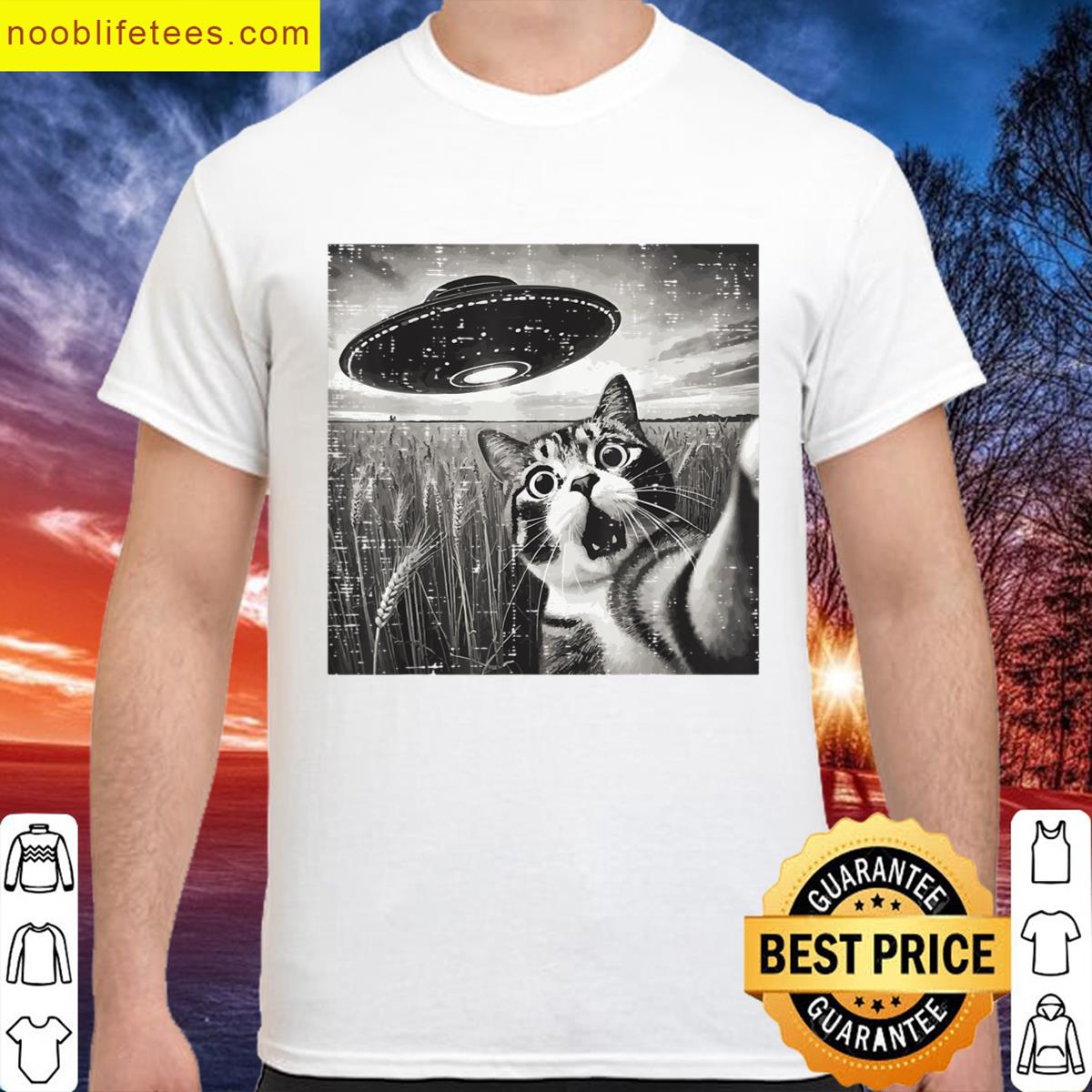 Cat Ufo Alien Selfie Funny Saying Meme Women Girls Kids Men premium shirt