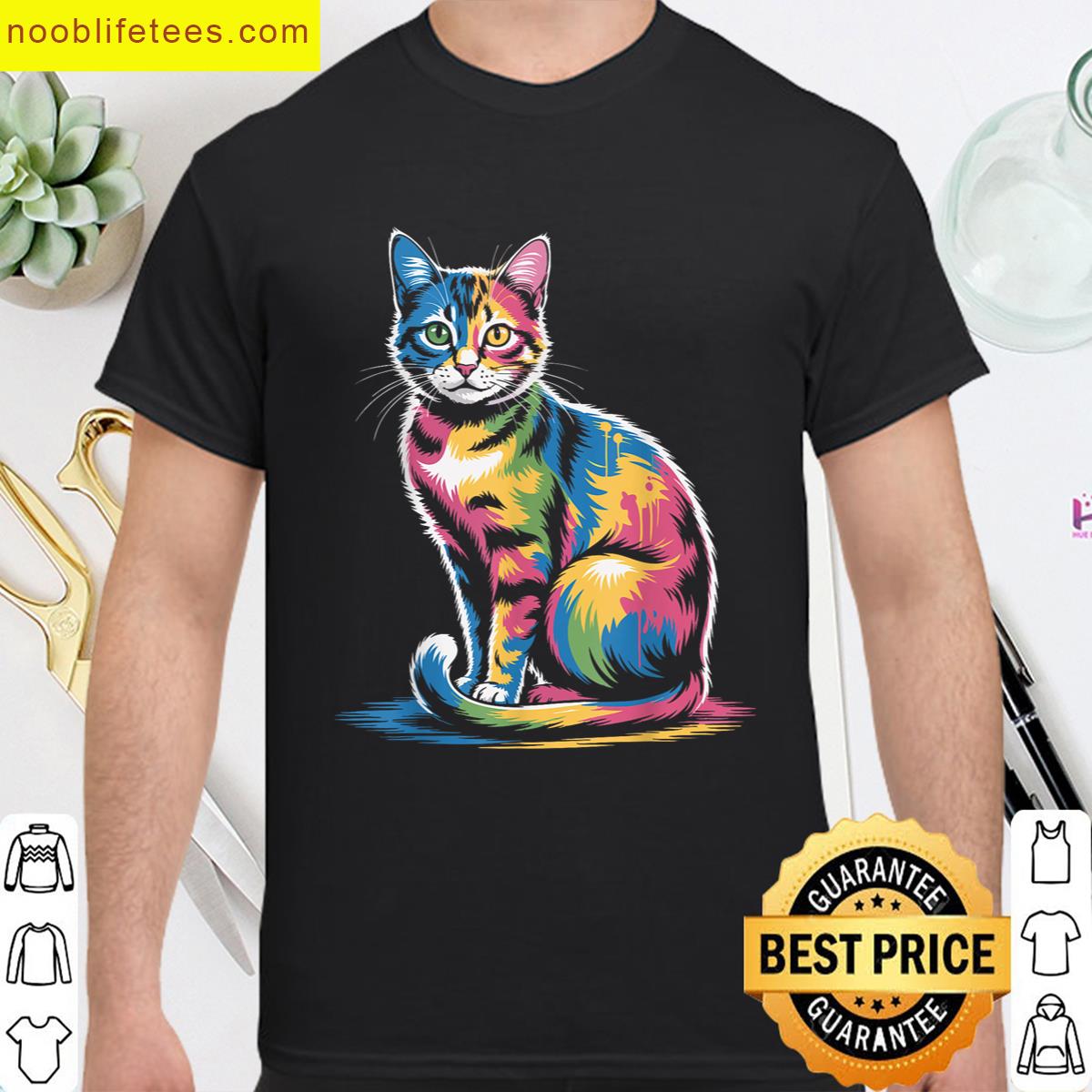 Colorful Cat premium shirt