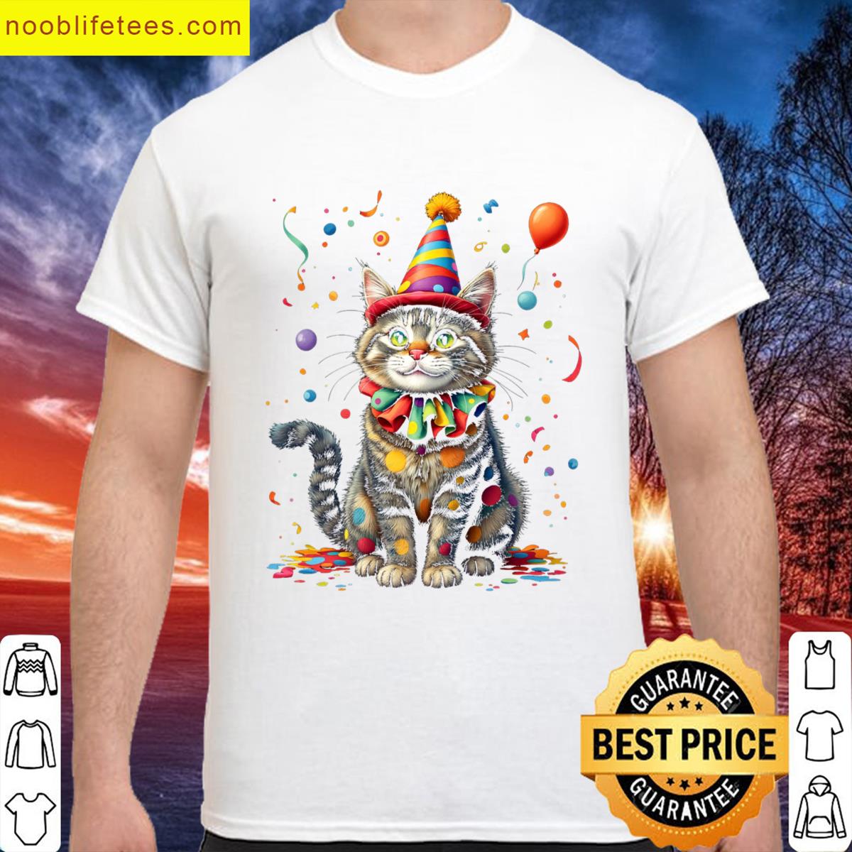 Colorful Festive Cat premium shirt
