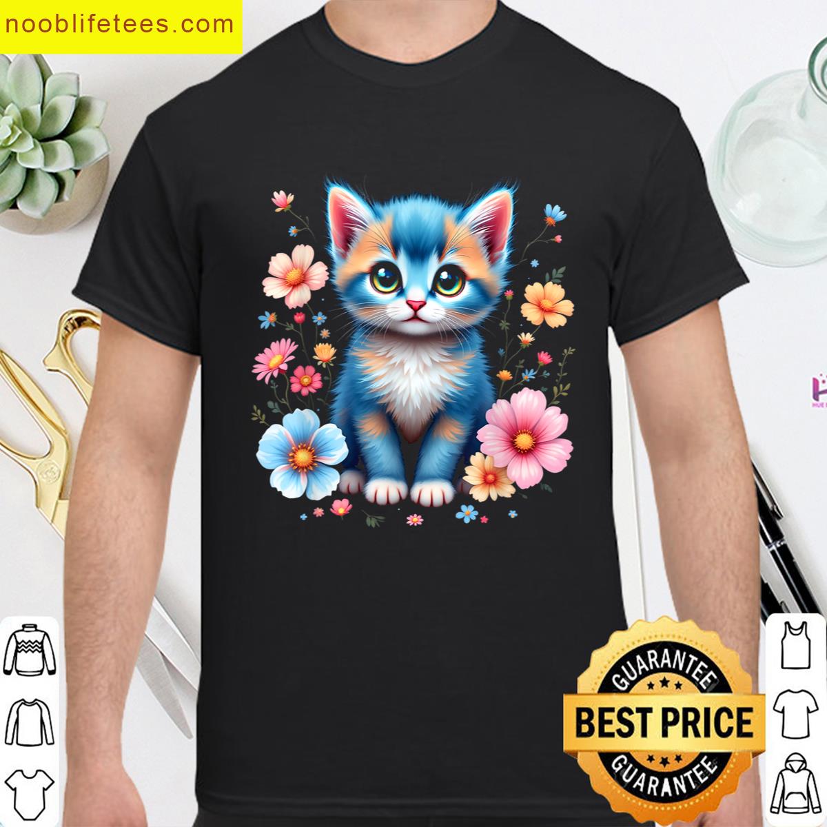 Cute Colorful Cat premium shirt